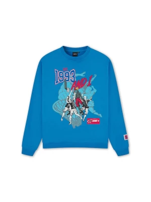 Foto van product AND1 Sweatshirt '1993 Dunk' azuur / donkergrijs / rood / zwart