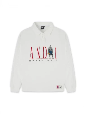 Foto van product AND1 Sweatshirt basaltgrijs / rood / zwart / wit