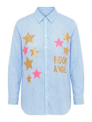 Foto van product Angel of Style Blouse lichtblauw / goudgeel / oudroze / wit