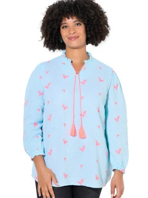 Foto van product Angel of Style Blouse lichtblauw / oudroze