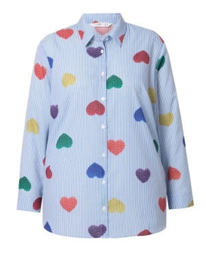 Foto van product Angel of Style Blouse navy / turquoise / lichtbruin / riet