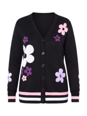 Foto van product Angel of Style Gebreid vest donkerlila / rosa / zwart / wit