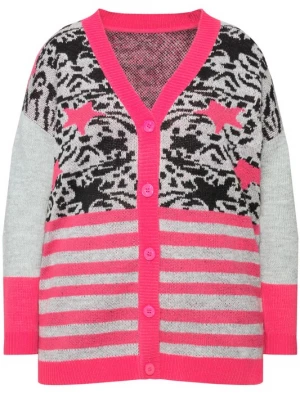 Foto van product Angel of Style Gebreid vest grijs / pink / zwart