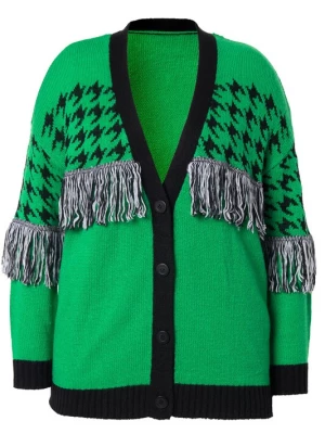 Foto van product Angel of Style Gebreid vest lichtgroen / zwart / wit