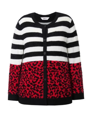 Foto van product Angel of Style Gebreid vest wijnrood / zwart / wit