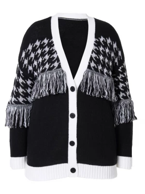 Foto van product Angel of Style Gebreid vest zwart / offwhite