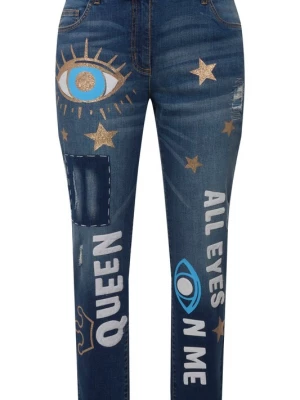 Foto van product Angel of Style Jeans azuur / blauw denim / goud / wit