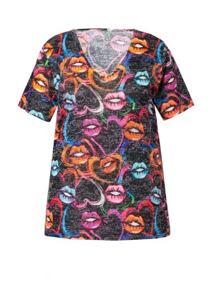 Foto van product Angel of Style Shirt blauw / oranje / pink / zwart