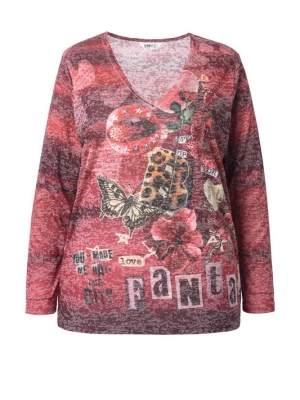 Foto van product Angel of Style Shirt gemengde kleuren / wijnrood