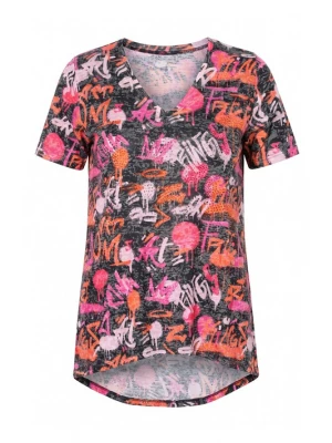 Foto van product Angel of Style Shirt lichtroze / oranjerood / zwart