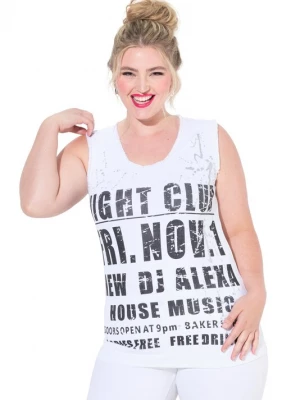 Foto van product Angel of Style Top zilvergrijs / donkergrijs / wit