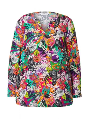 Foto van product Angel of Style Tuniek geel / lila / zwart / wit