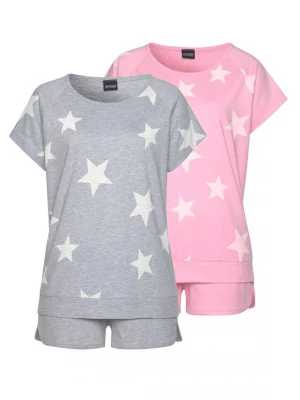 Foto van product ARIZONA Korte pyjama grijs / rosa / wit
