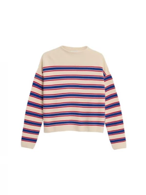 Foto van product ARMEDANGELS Trui 'Merina' beige / royal blue / koningsblauw / oranjerood