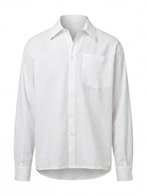 Foto van product ARMIE Overhemd 'The Jens Struckture Loose Shirt' wit