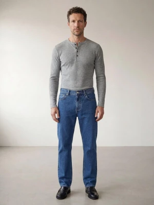 Foto van product ARMIE Shirt 'The Peter Slim-Fit Henley Ribbed Shirt' lichtgrijs