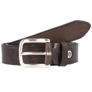 Foto van product B.BELT Riem 'Cesar' bruin / zilver