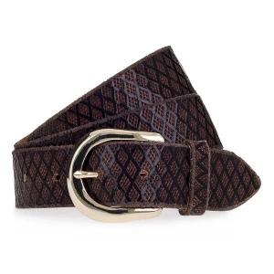 Foto van product B.BELT Riem donkerbruin / goud