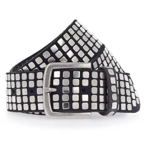 Foto van product B.BELT Riem 'Quinn' zwart / zilver