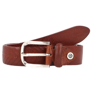 Foto van product B.BELT Riem 'Vince' roestbruin / zilver