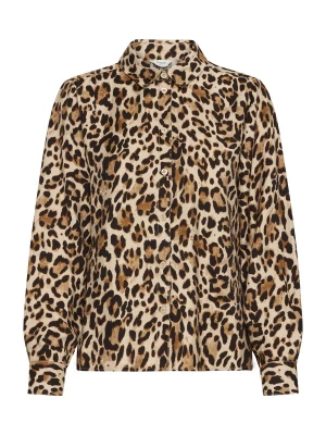 Foto van product b.young Blouse 'BYIHAMMA' lichtbeige / cappuccino / donkerbruin