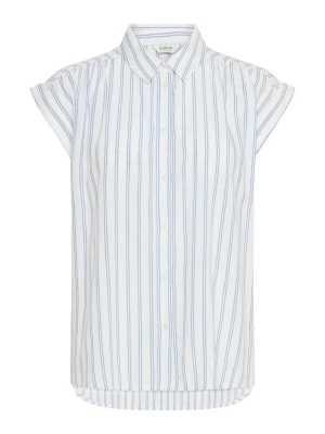 Foto van product b.young Blouse 'Frigg' saffier / wit gemêleerd