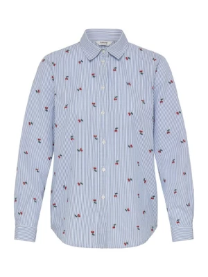 Foto van product b.young Blouse lichtblauw / donkergroen / merlot