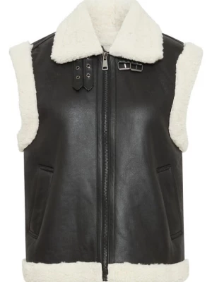 Foto van product b.young Bodywarmer 'Asanne' zwart / wit