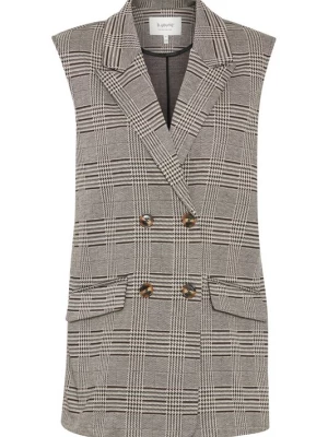 Foto van product b.young Bodywarmer 'Rowan' beige / grijs / zwart