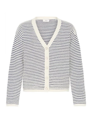 Foto van product b.young Gebreid vest blauw / wit