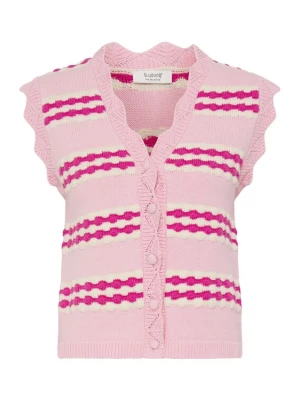 Foto van product b.young Gebreid vest 'BYOSANRA' pink / rosa / wolwit