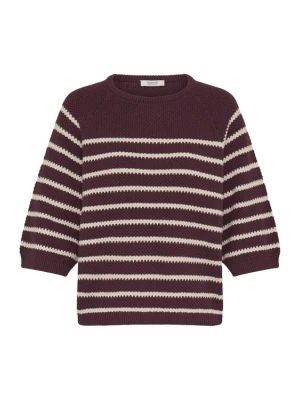 Foto van product b.young Trui 'BYMIKALA' bordeaux / wit