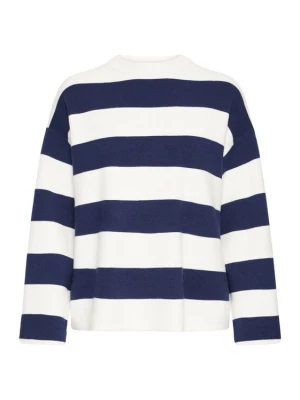 Foto van product b.young Trui 'BYOTARI' navy / wit