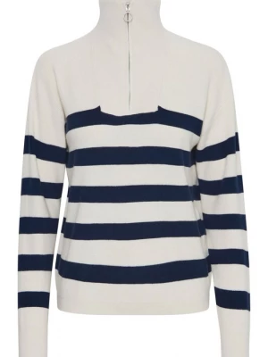 Foto van product b.young Trui 'Manina' navy / wit