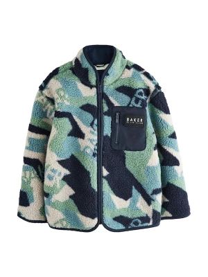 Foto van product Baker by Ted Baker Fleece jas donkerblauw / groen