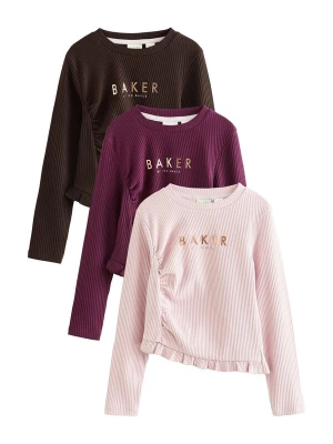 Foto van product Baker by Ted Baker Shirt kastanjebruin / goud / bessen / lichtroze