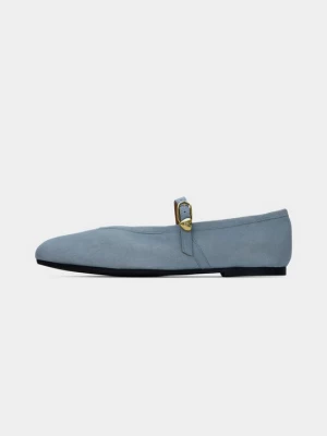 Foto van product Ballerina's met enkelbandjes LOVE MOSCHINO lichtblauw