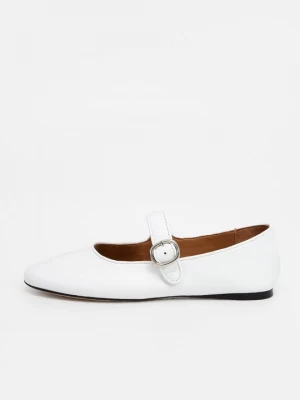 Foto van product Ballerina's met enkelbandjes Sandro wit