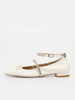 Foto van product Ballerina's met enkelbandjes Stuart Weitzman wit