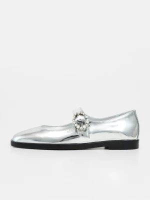 Foto van product Ballerina's met enkelbandjes Stuart Weitzman zilverkleurig