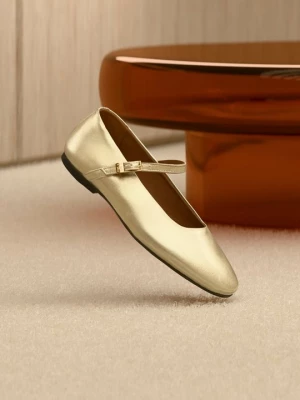 Foto van product Ballerina's met enkelbandjes Tommy Hilfiger goudkleurig