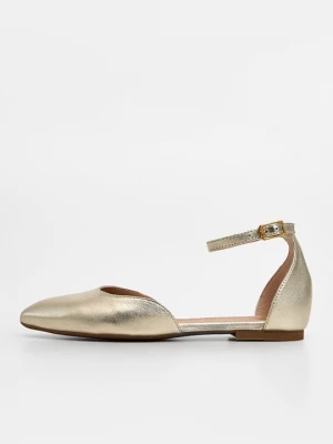 Foto van product Ballerina's met enkelbandjes Unisa goudkleurig