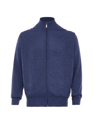 Foto van product baradello Gebreid vest blauw gemêleerd