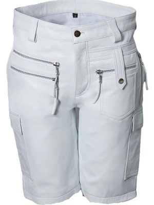 Foto van product Be Noble Cargobroek 'Leder-Shorts als knielange Cargo Lederhose' wit Be Noble