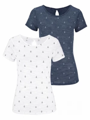 Foto van product BEACH TIME Shirt marine / wit
