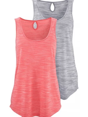 Foto van product BEACH TIME Top grijs / zalm roze