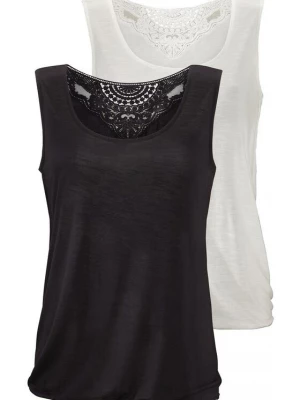 Foto van product BEACH TIME Top zwart / wit gemêleerd