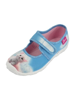 Foto van product BECK Huisschoenen 'Lili' azuur / oudroze / donkerroze / wit