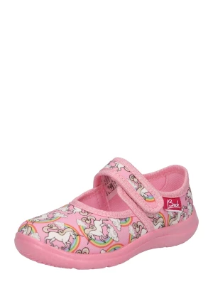 Foto van product BECK Huisschoenen 'Rainbow' nude / limoen / lichtgroen / rosa / wit