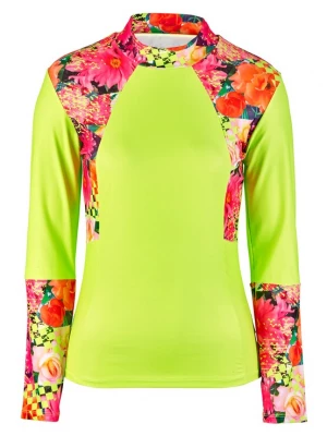 Foto van product BECO the world of aquasports Functioneel shirt 'Fresh Flowers' neongroen / rood